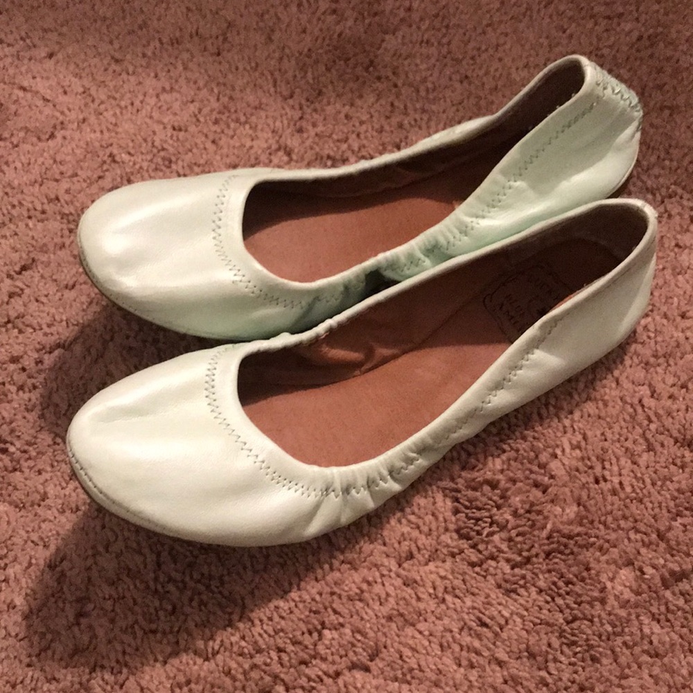 Mint green flats